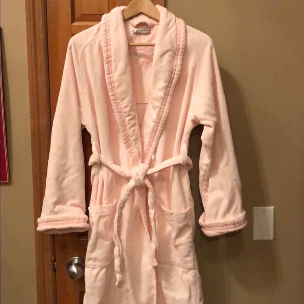 Super soft and cozy soft pink Laura Ashley robe!